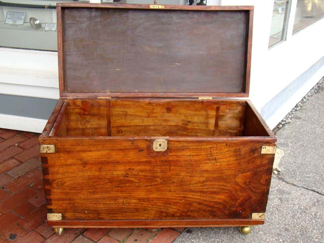 A 19th century brass bound Camphorwood trunk — image 3